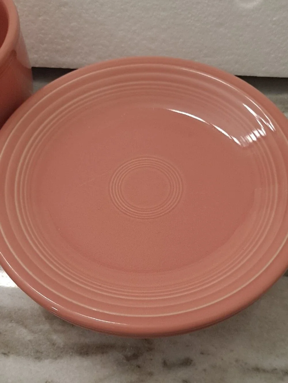 Homer Laughlin  FIESTA Coral Pink Dessert Plates and Bowls Set